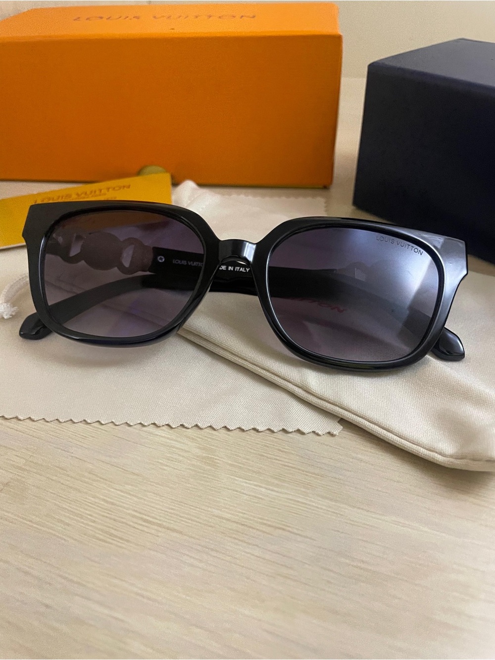 Louis Vuitton Black Square Gradient Lens Women's Sunglasses